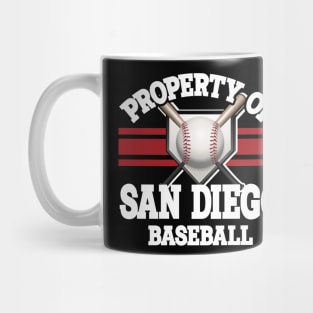 Proud Name San Diego Graphic Property Vintage Baseball Mug